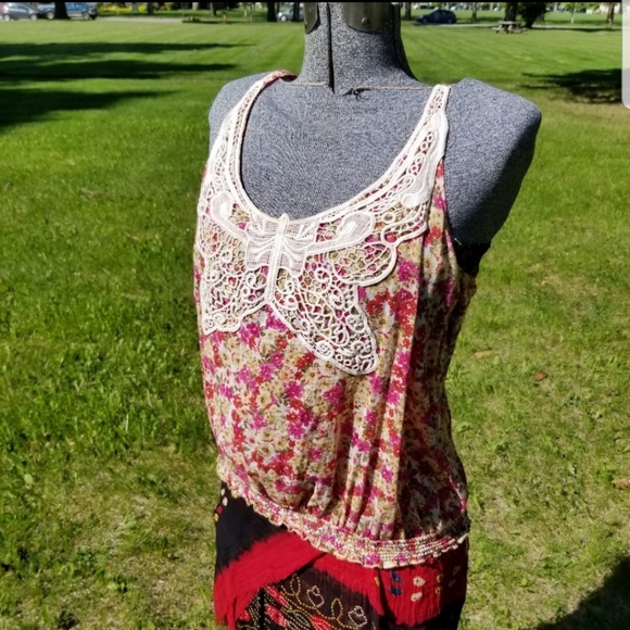 Tops - Butterfly Boho Racerback Tank Top